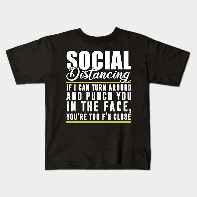 Social Distancing Kids T-Shirt by mintipap